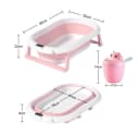 SEHAUSEU Babybadewanne faltbar mit Thermometer, Haarwaschbecher, verstellbarem Kissen Bild 1
