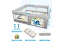 SEHAUSEU Laufgitter Laufstall Baby Krabbelgitter mit Spielmatte Bild 1