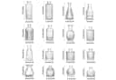 SEHAUSEU Dekovase Vase aus Glas Blumenvase Set 16 St in 16 unterschiedlichen Formen Bild 1