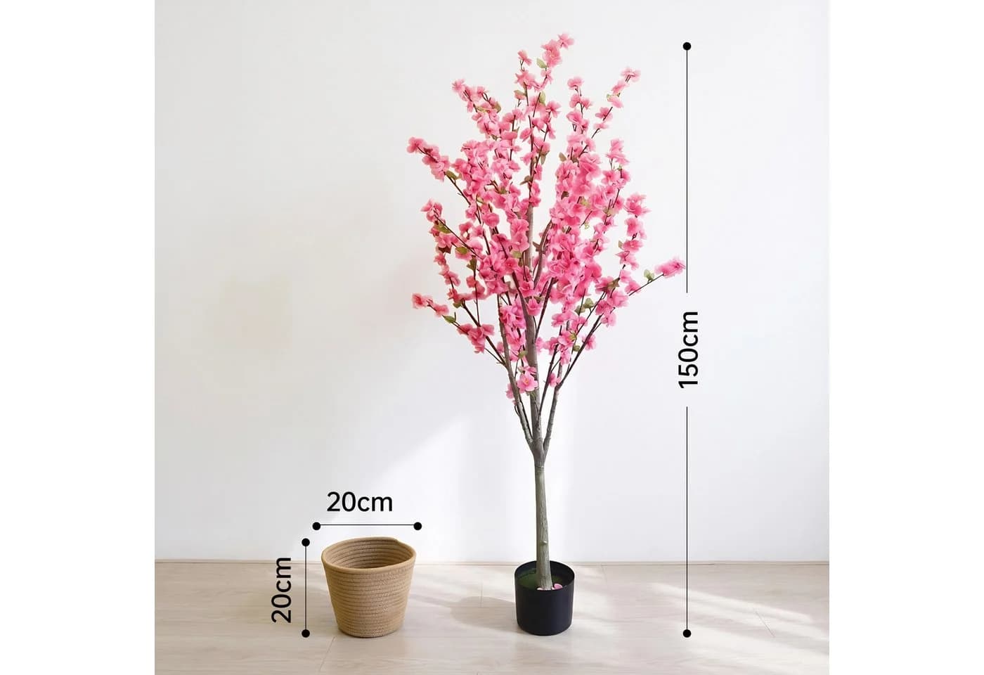 Kunstbaum Kirschblütenbaum 150 cm Rosa SEHAUSEU