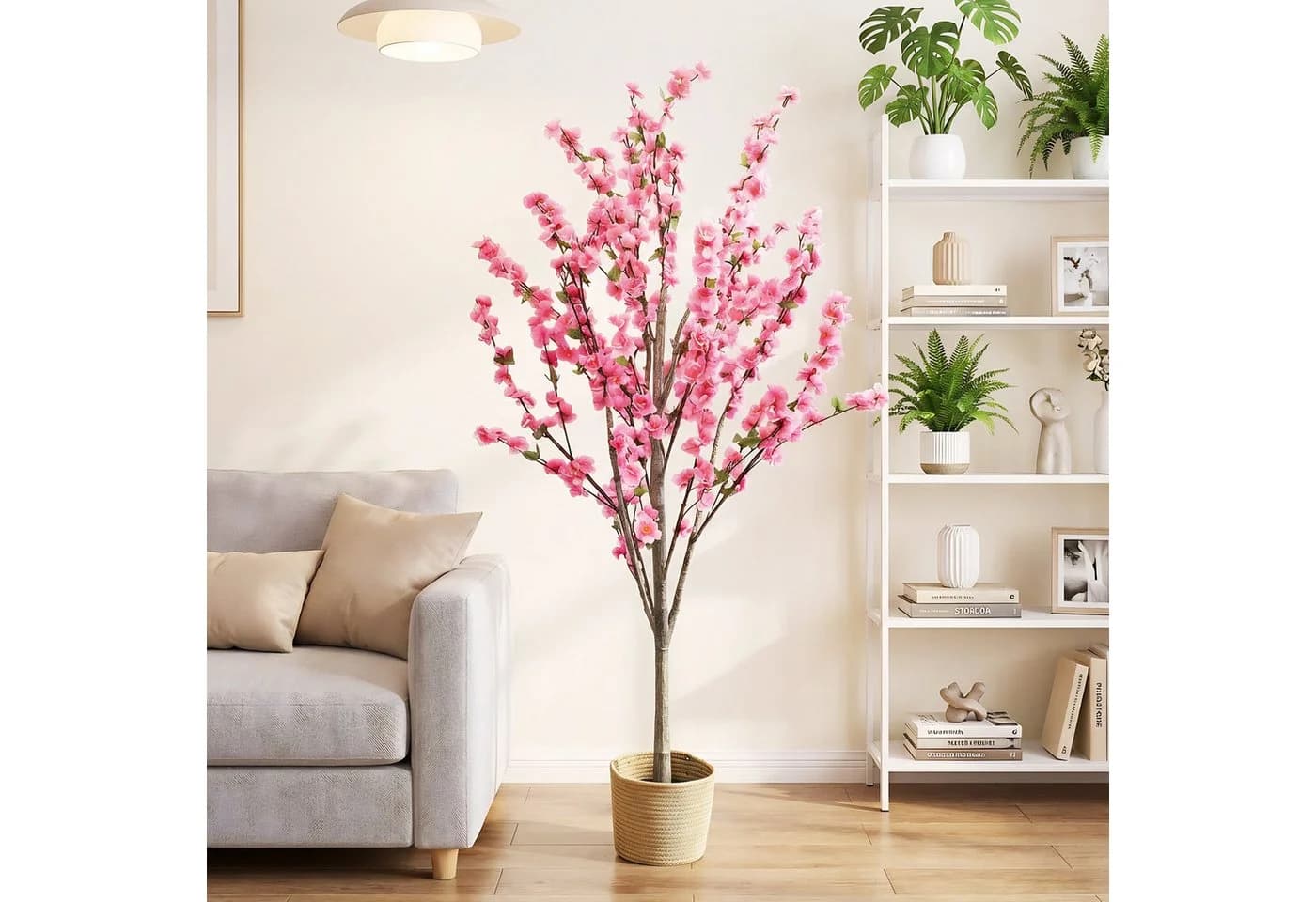 Kunstbaum Kirschblütenbaum 150 cm Rosa SEHAUSEU - Bild 4