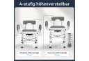 SEHAUSEU Dusch- und Badhocker 360° drehbar höhenverstellbar mit Lehne Bild 5