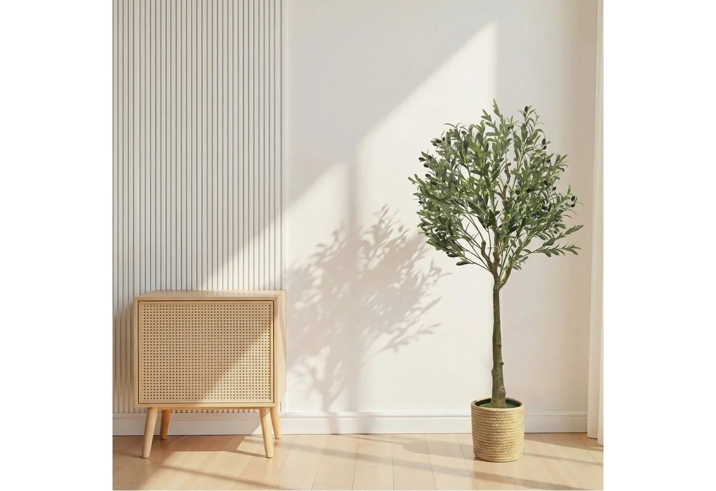 Kunstbaum Kunstpflanzen groß Olivenbaum künstliche Pflanze 150 cm/180 cm SEHAUSEU - Bild 5