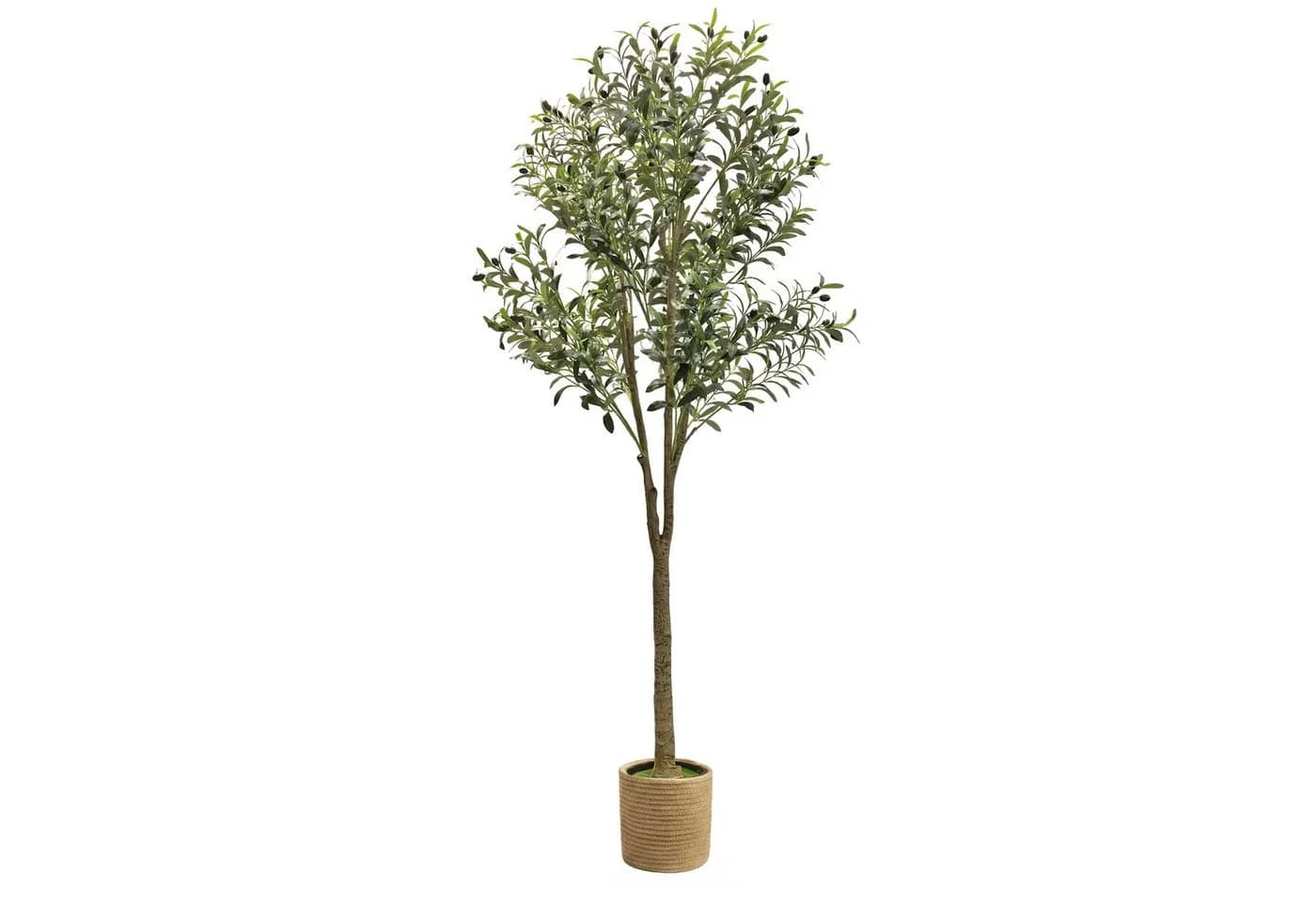 SEHAUSEU Künstlicher Olivenbaum Grün 180 cm mit Korb - Bild 2
