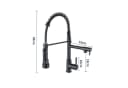 SEHAUSEU Küchenarmatur Wasserhahn Schwarz/Silber Edelstahl Bild 1