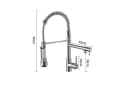SEHAUSEU Küchenarmatur Wasserhahn Schwarz/Silber Edelstahl Bild 1
