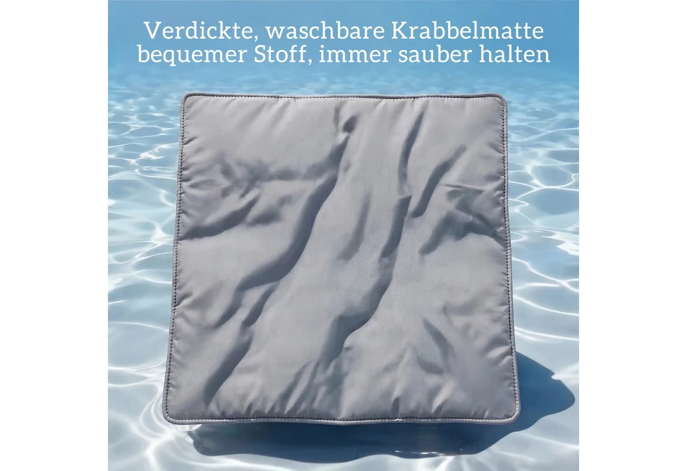 SEHAUSEU Laufgitter Zusammenklappbar mit Spielmatte & Ozeanbällen Grau - Bild 4