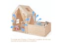 SEHAUSEU Spielzelt Kinderzelt mit Bodenmatte und Lichterkette Rosa/Braun Bild 4