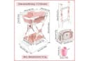 SEHAUSEU Babybadewanne mit Gestell Rosa Grau Bild 1