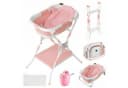 SEHAUSEU Babybadewanne mit Gestell Rosa Grau Bild 2