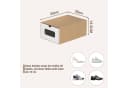 Clanmacy Schuhbox 10er Set Weiß Stapelbar mit Sichtfenster Bild 1