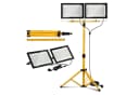 Clanmacy LED Flutlichtstrahler 200W mit Stativ IP66 Schwarz/Gelb Bild 2