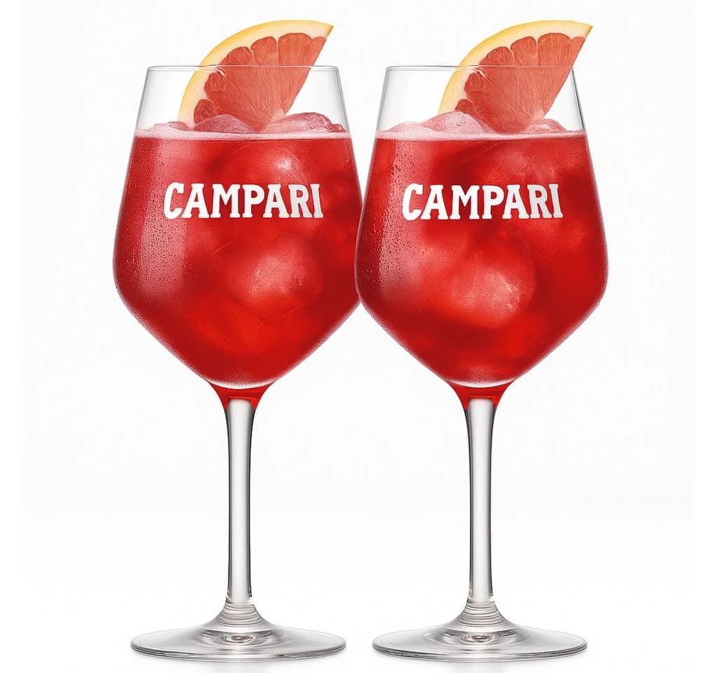Mixcompany Gläser-Set Campari Weingläser – 2er Set Transparent - Bild 2