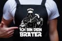 Youth Designz Grillschürze Herren Schwarz ICH BIN DEIN BRATER Bild 1