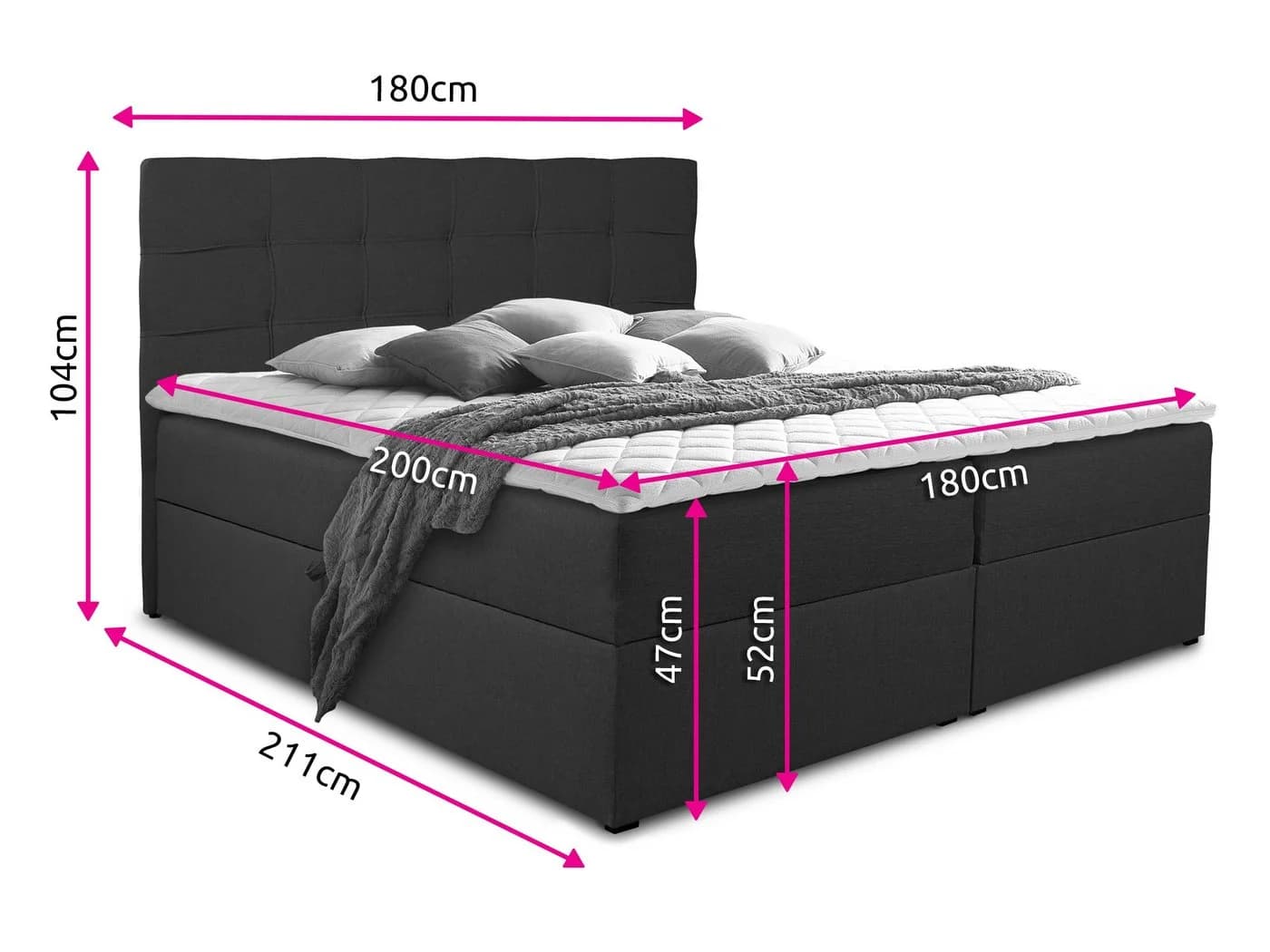 Sofnet Boxbett Best mit Bettkästen und Bonnell-Matratze - Bild 5