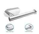Edelstahl Toilettenpapierhalter - Schlicht und Elegant Bild 4