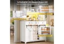 i@home Hochschrank Küchenschrank LED-Beleuchtung Schwarz/Weiß Bild 3