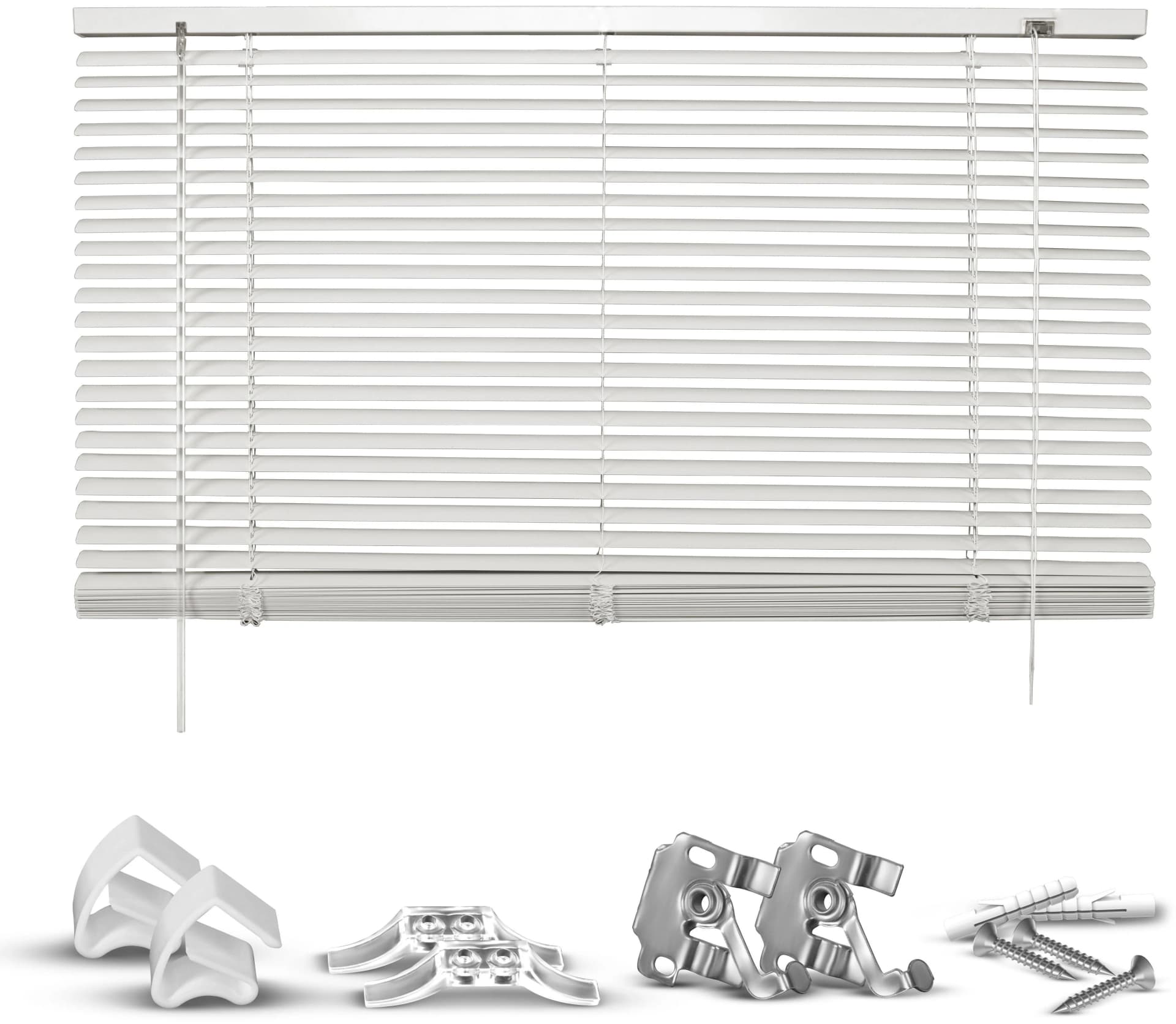 GOOD LIFE Klemmfix-Jalousie Matti Aluminium hellgrau 160x160 cm