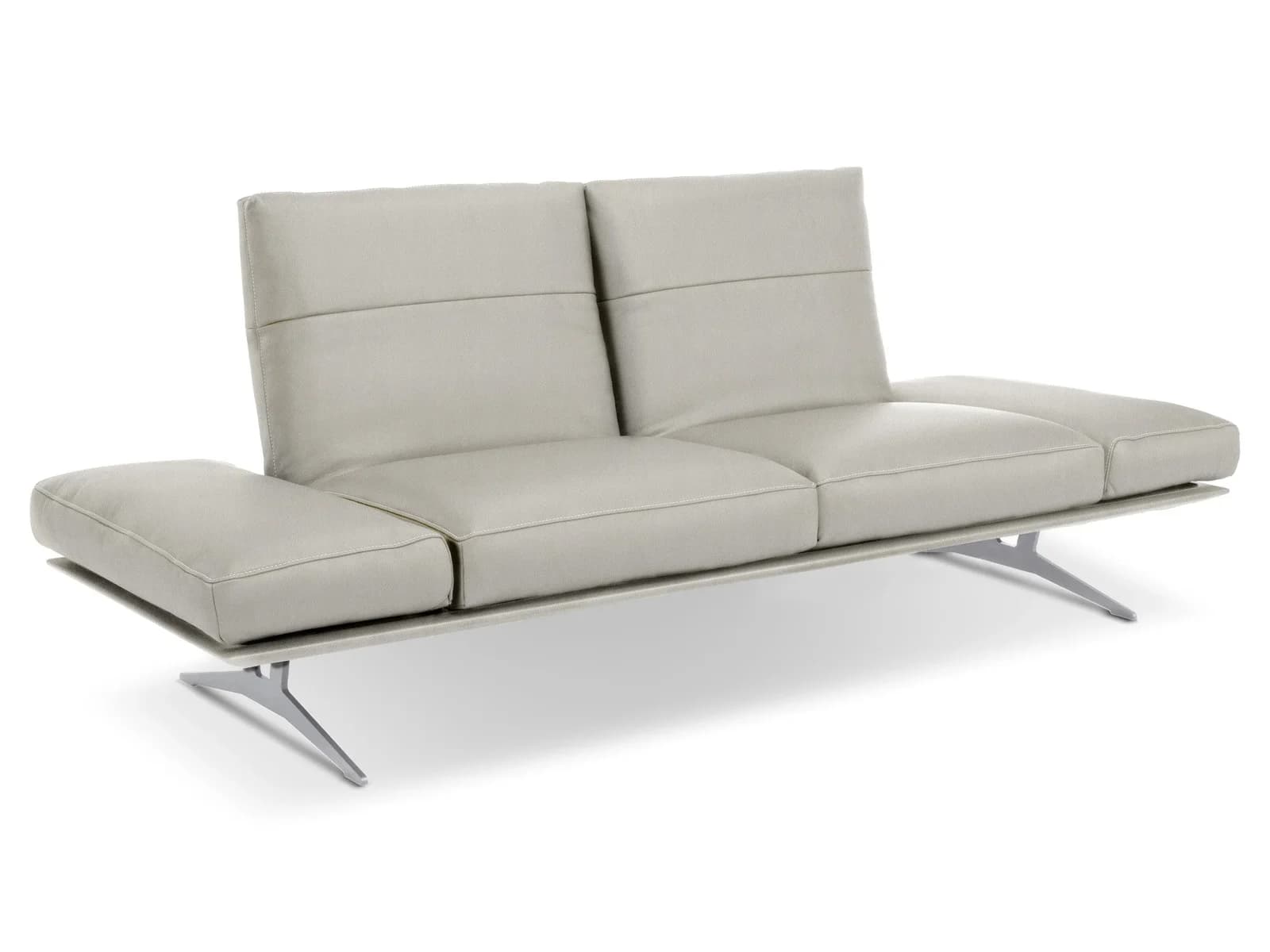 KOINOR FENDO 2,5 Sitzer Sofa Leder Happy Nickel Kufe