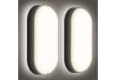 Clanmacy LED Wandleuchte 2er Set Schwarz/Weiß IP54 Wasserdicht Bild 2