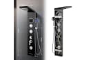 Clanmacy Duschsystem Duschpaneel Edelstahl 5 Funktionen LED Bild 1