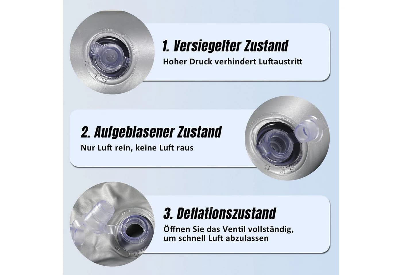 Clanmacy Luftbett Auto Luftbett Aufblasbare mit 12V Pumpe 178 x 126 x 13cm grau - Bild 4