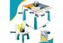 Clanmacy Kindersitzgruppe 7-in-1 Multifunktions-Tisch mit 251 Bausteinen Bunt Bild 1