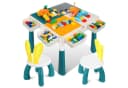 Clanmacy Kindersitzgruppe 7-in-1 Multifunktions-Tisch mit 251 Bausteinen Bunt Bild 2