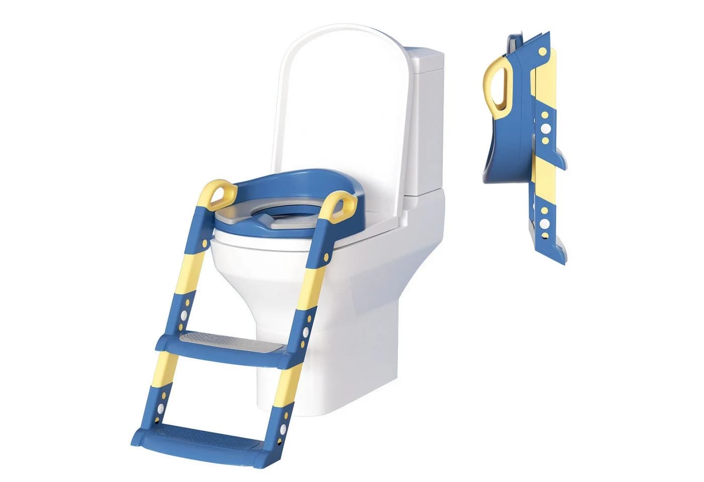 Clanmacy Toilettentrainer mit Treppe Blau - Bild 3