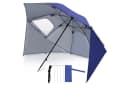 Clanmacy Sonnenschirm 210cm UV 50+ Neigbar Blau mit Erdspieß Bild 2