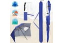Clanmacy Sonnenschirm 210cm UV 50+ Neigbar Blau mit Erdspieß Bild 5