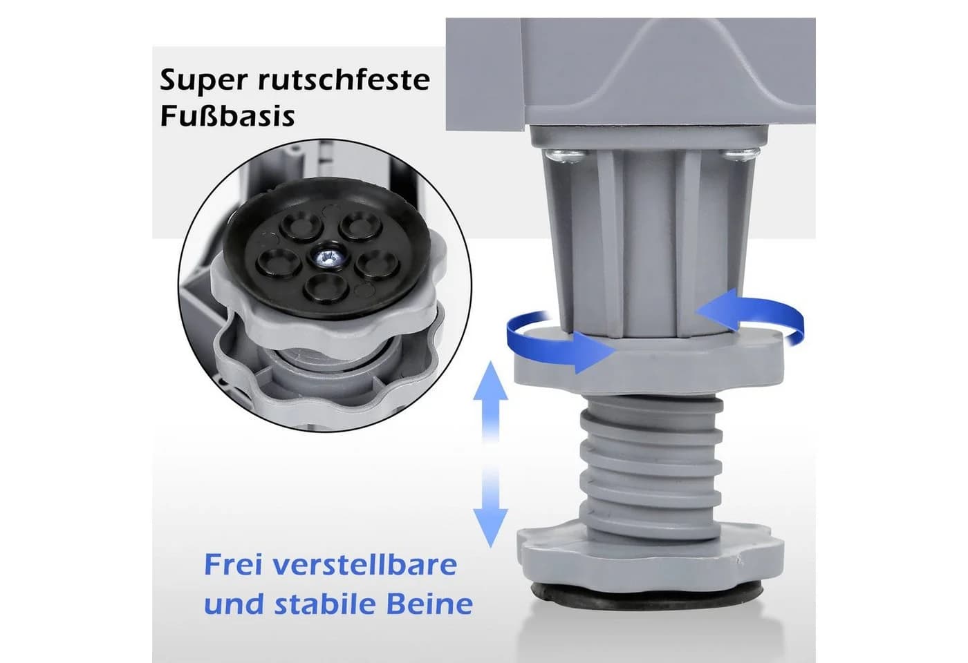 Clanmacy Untergestell Waschmaschine Grau 800kg Tragkraft - Bild 5