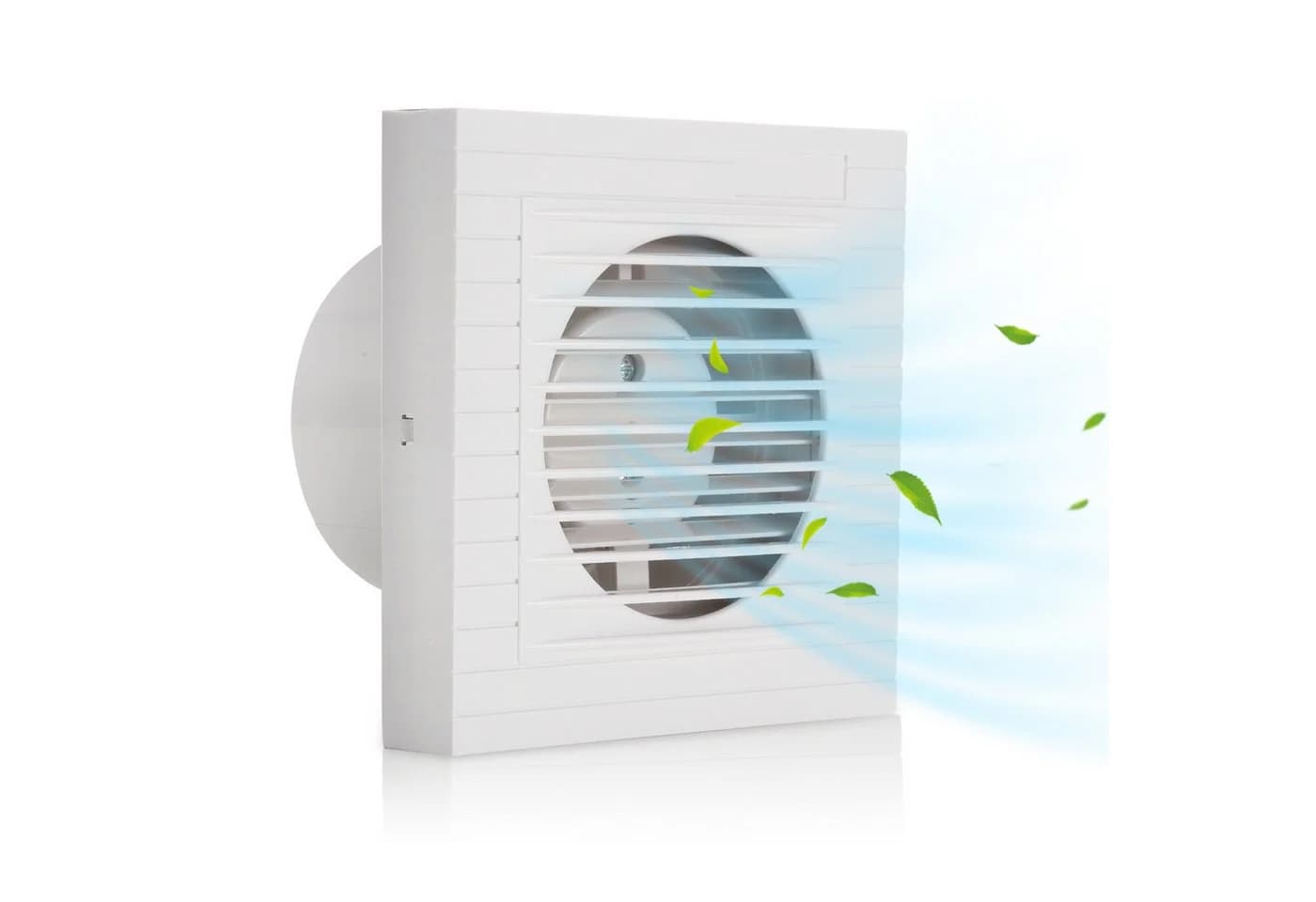 Clanmacy Wandventilator Badlüfter 100/150mm Weiß Mit Rückflussleitblech - Bild 2