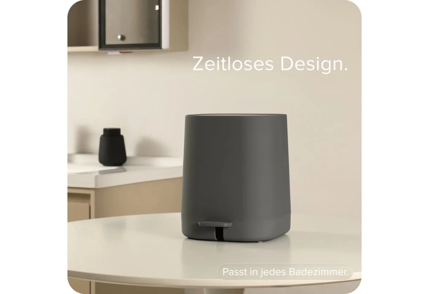 blackswedenhome Mülleimer Bad 5L Softclose Grau - Bild 4