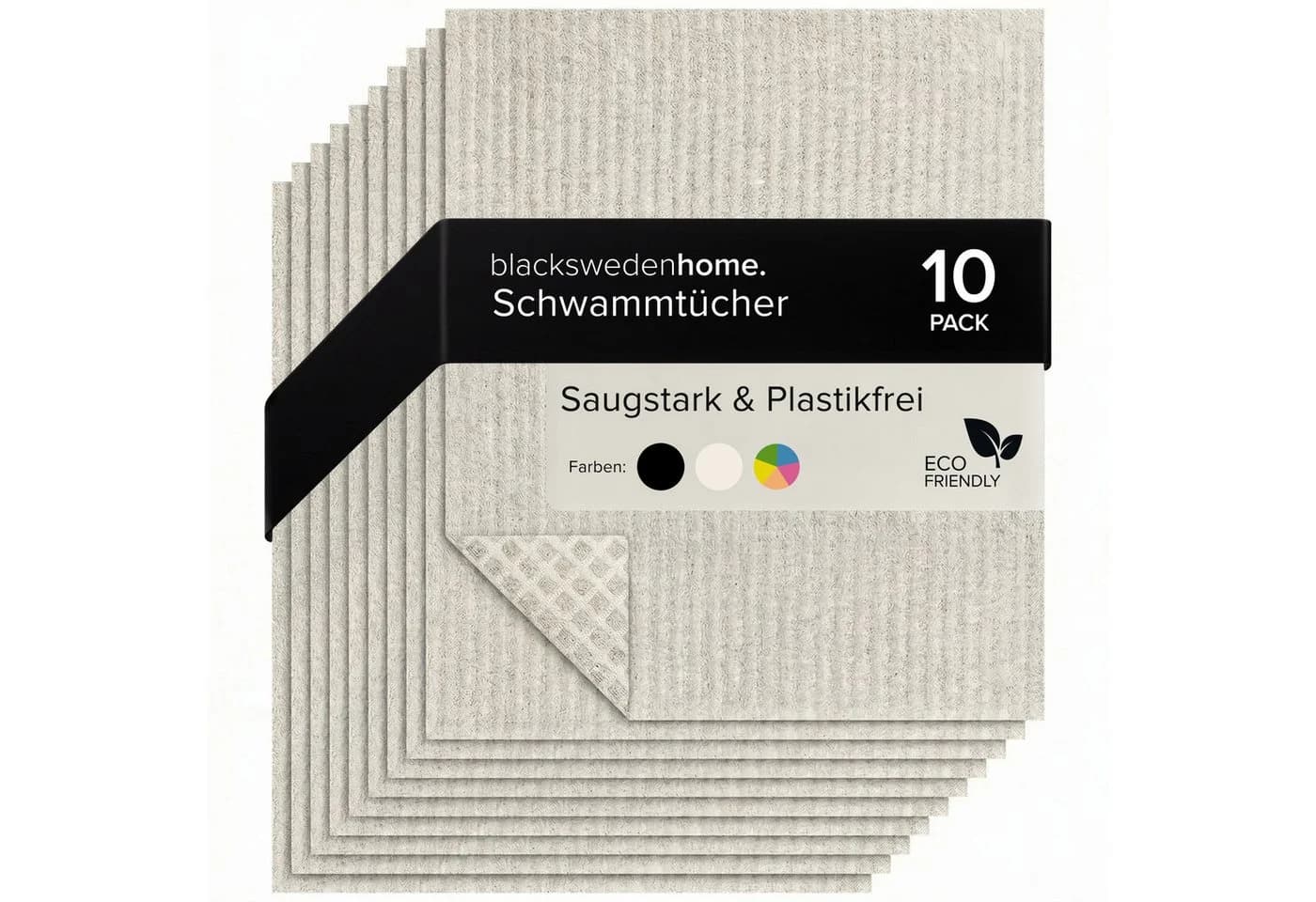 Black Sweden Home Spültuch 10er Pack Schwarz Nachhaltig - Bild 2