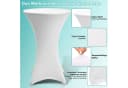 Clanmacy Stehtischhussen 5er Stretch Tischhussen Ø60-80cm Weiß Bild 5