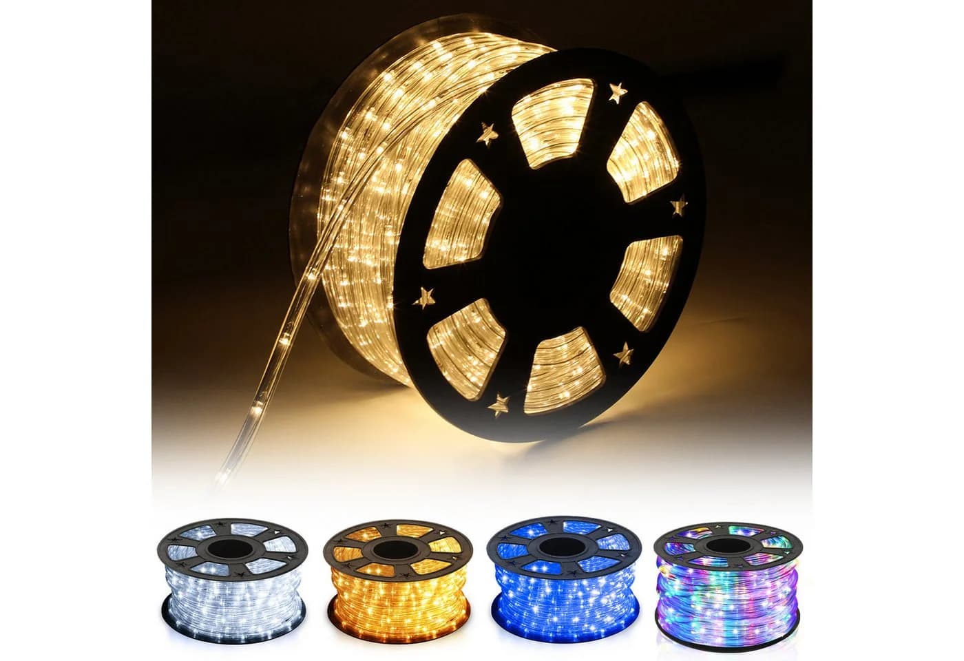 Clanmacy Lichterschlauch LED Lichterkette 8 Modi Wasserdicht 10-50M - Bild 2