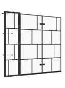 AQUALAVOS Badewannenfaltwand Duschabtrennung 5 mm Einscheiben-Sicherheitsglas (ESG) mit Nano-Beschichtung Bild 1