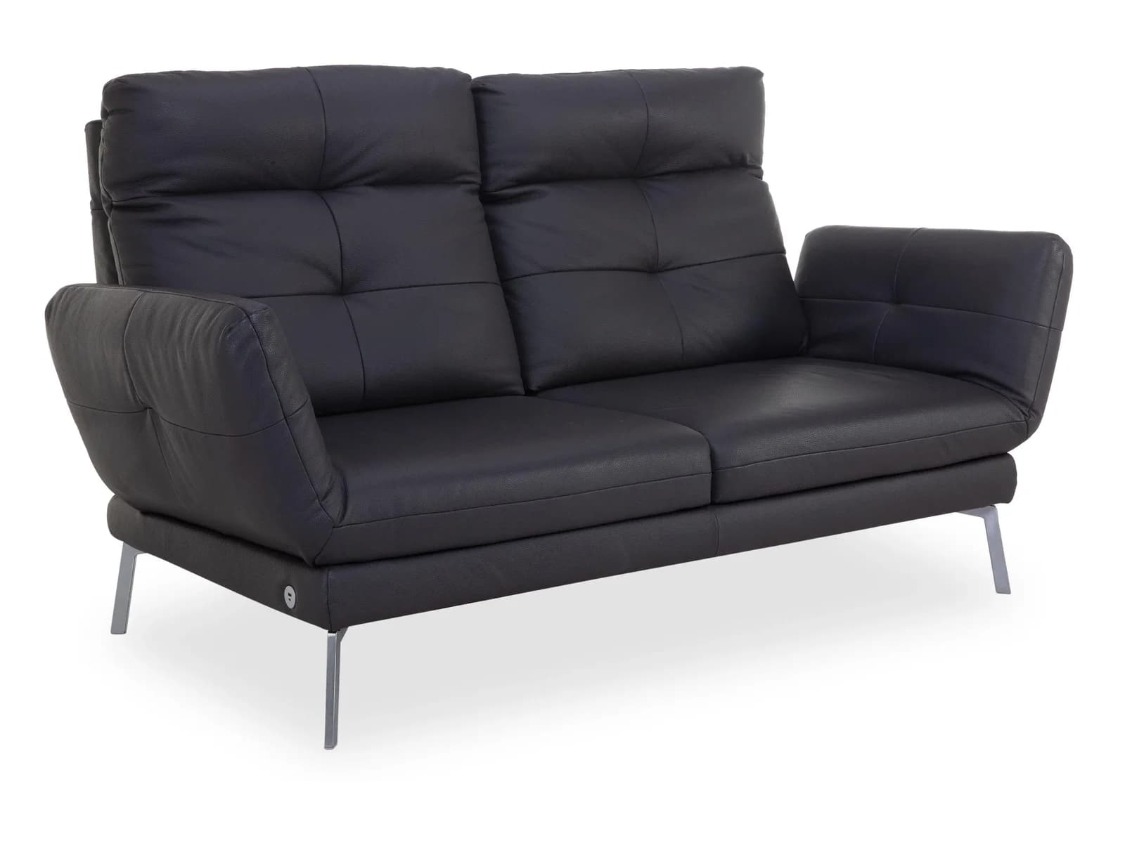 MONDO ASSEA GRANDE 2,5-Sitzer Sofa Leder Grau Drehsitzfunktion