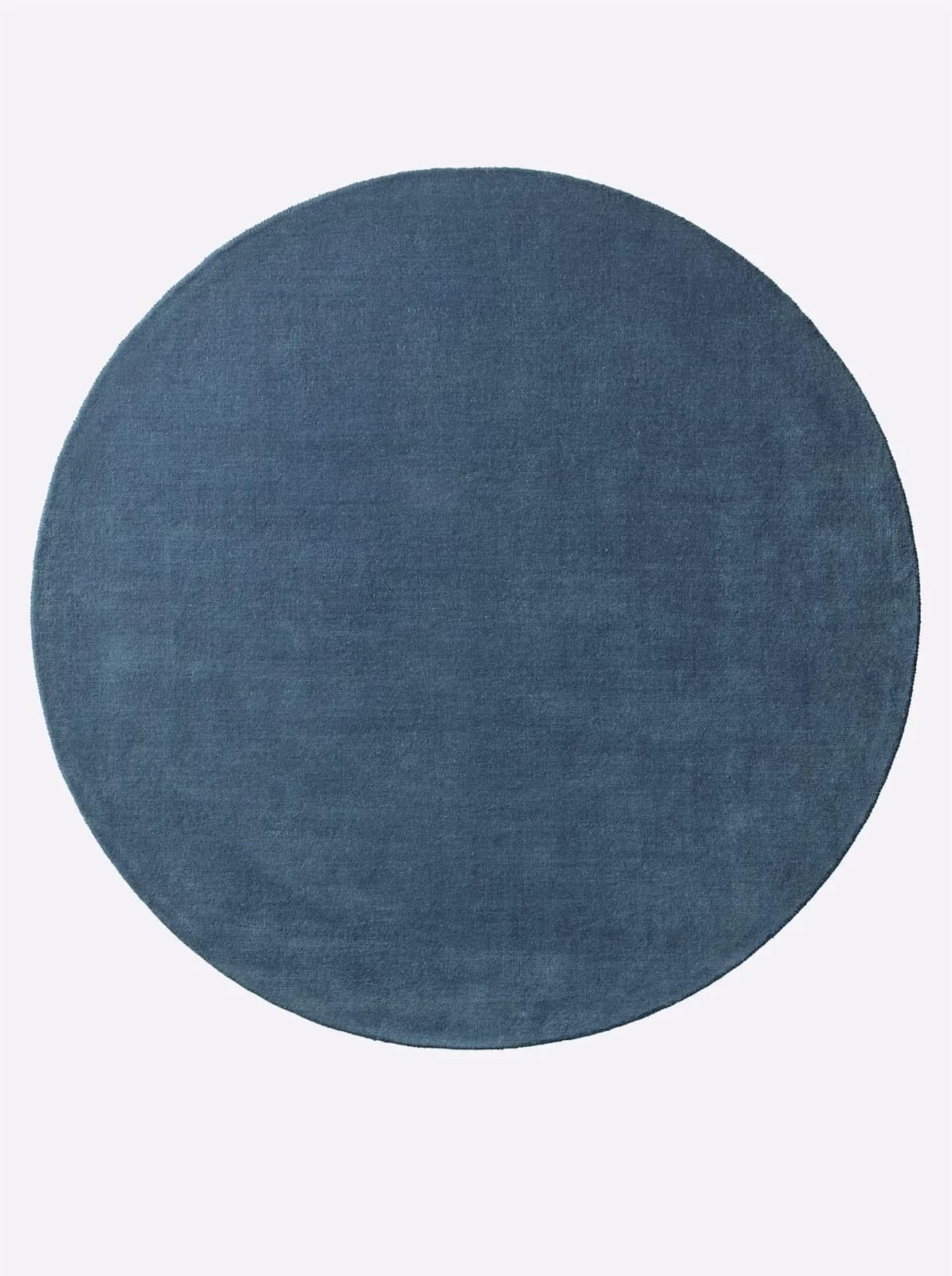 HEINE HOME Teppich Blau 120x180 cm Wolle Uni