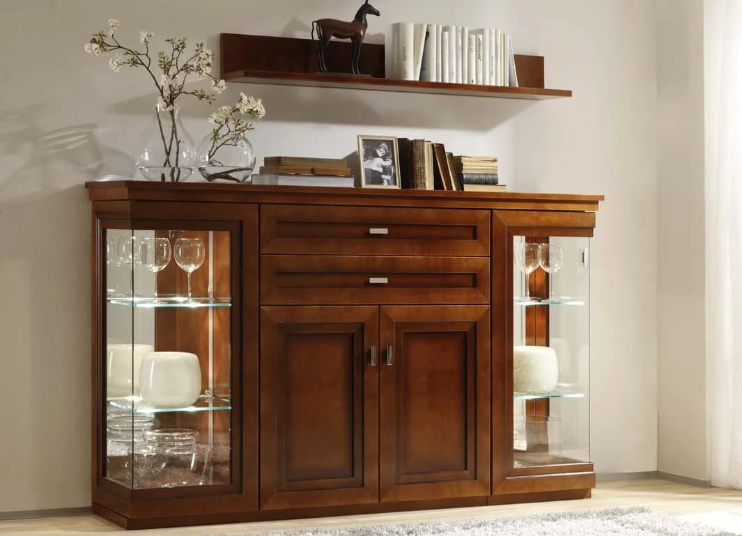 WEHRSDORFER KENT Highboard Ahorn Furnier cognac antik