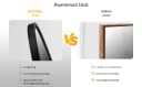 Boromal Wandspiegel Rund Schwarz Aluminiumrahmen Badspiegel Bild 5