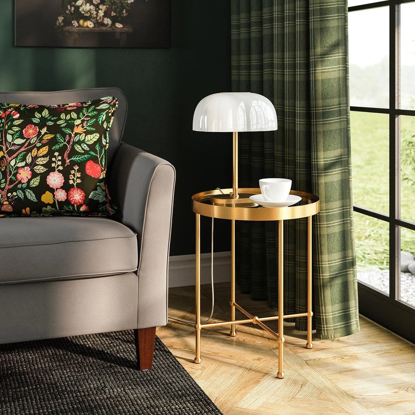 IKEA TORSJÖ Beistelltisch Gold Glas