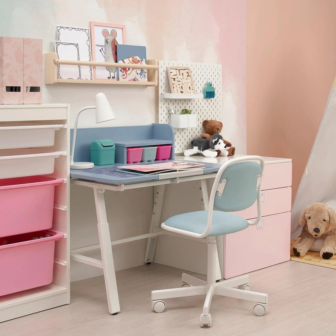 IKEA PIPLÄRKA Schreibtisch neigbar höhenverstellbar weiß