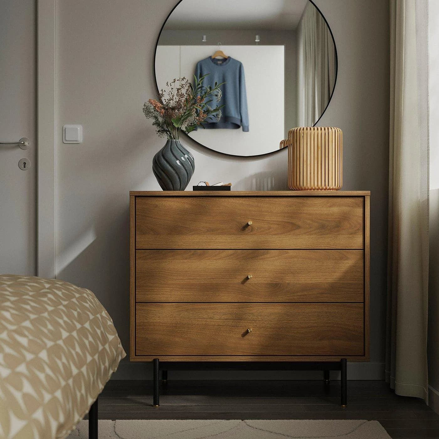 IKEA RÅDMANSÖ Kommode mit 3 Schubladen Braun Nussbaumnachbildung