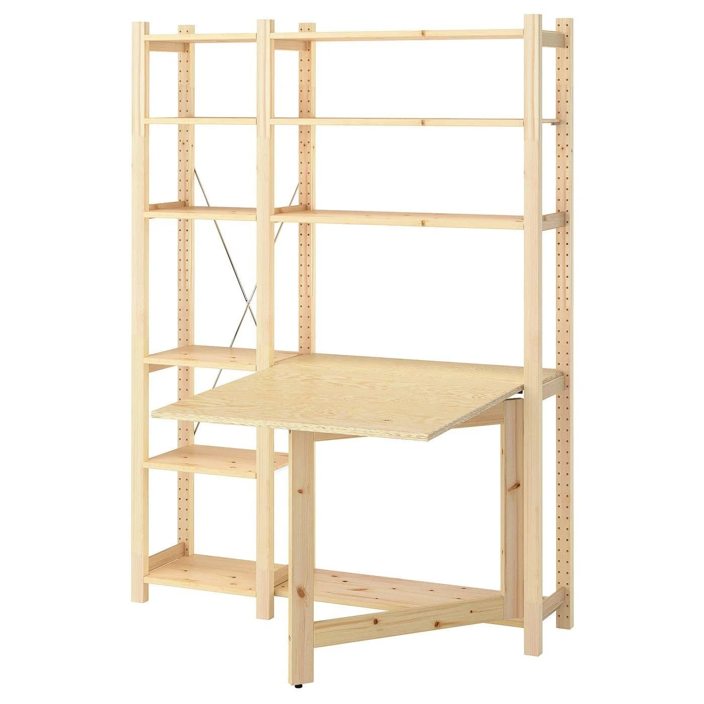 IKEA IVAR 2 Element Aufbewahrung mit Klapptisch