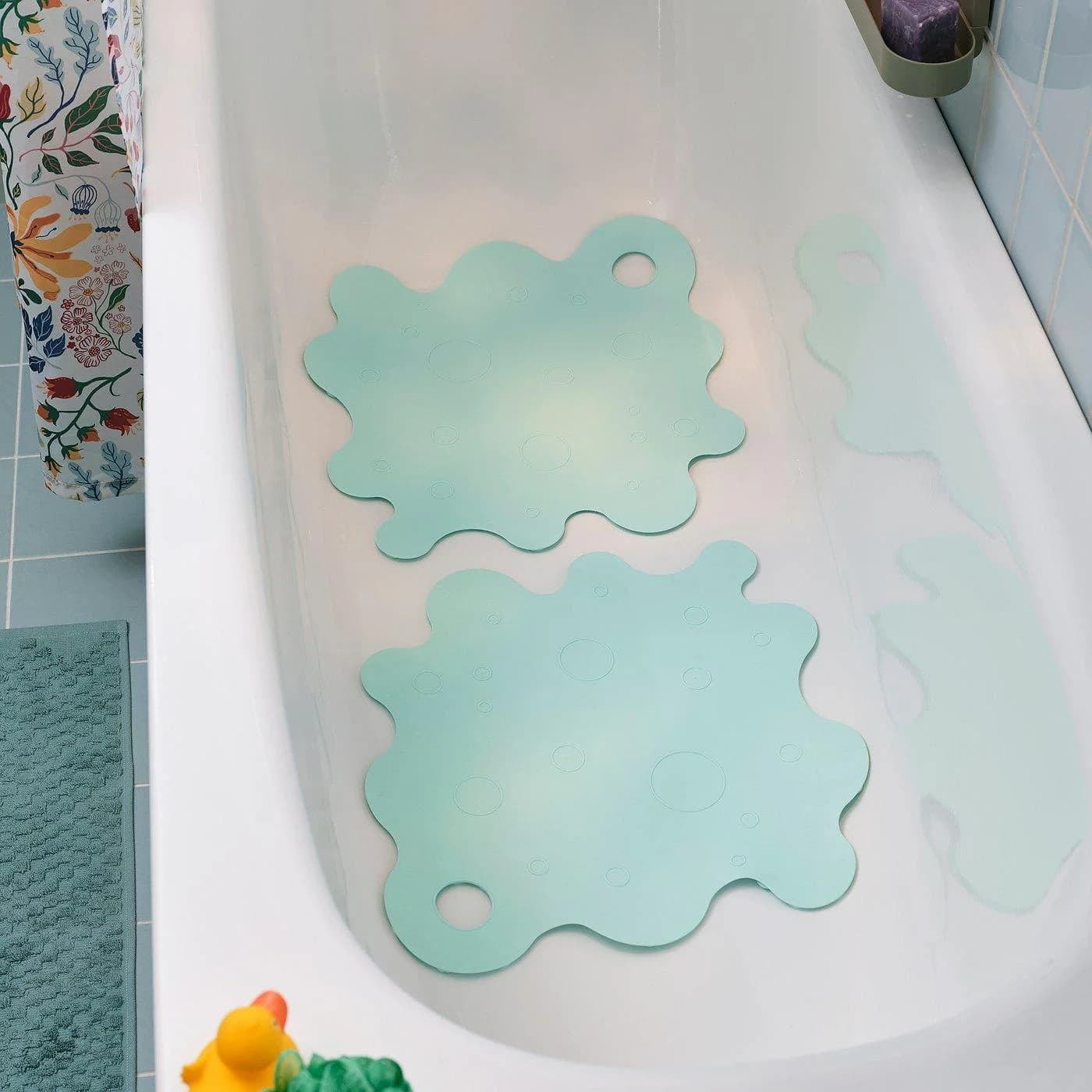 IKEA TRAMPSJÖN Badewannenmatte Helltürkis Rutschfest