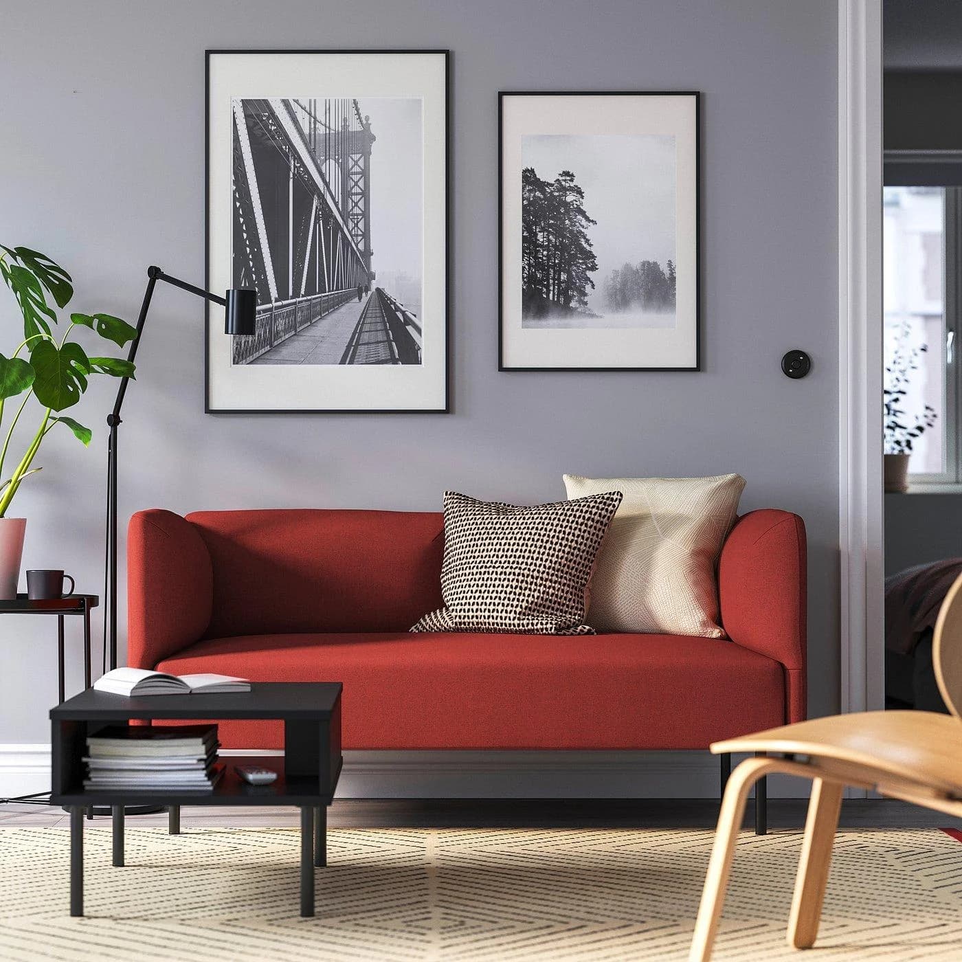 IKEA LILLEHEM 2er-Sitzelement Grau Metall