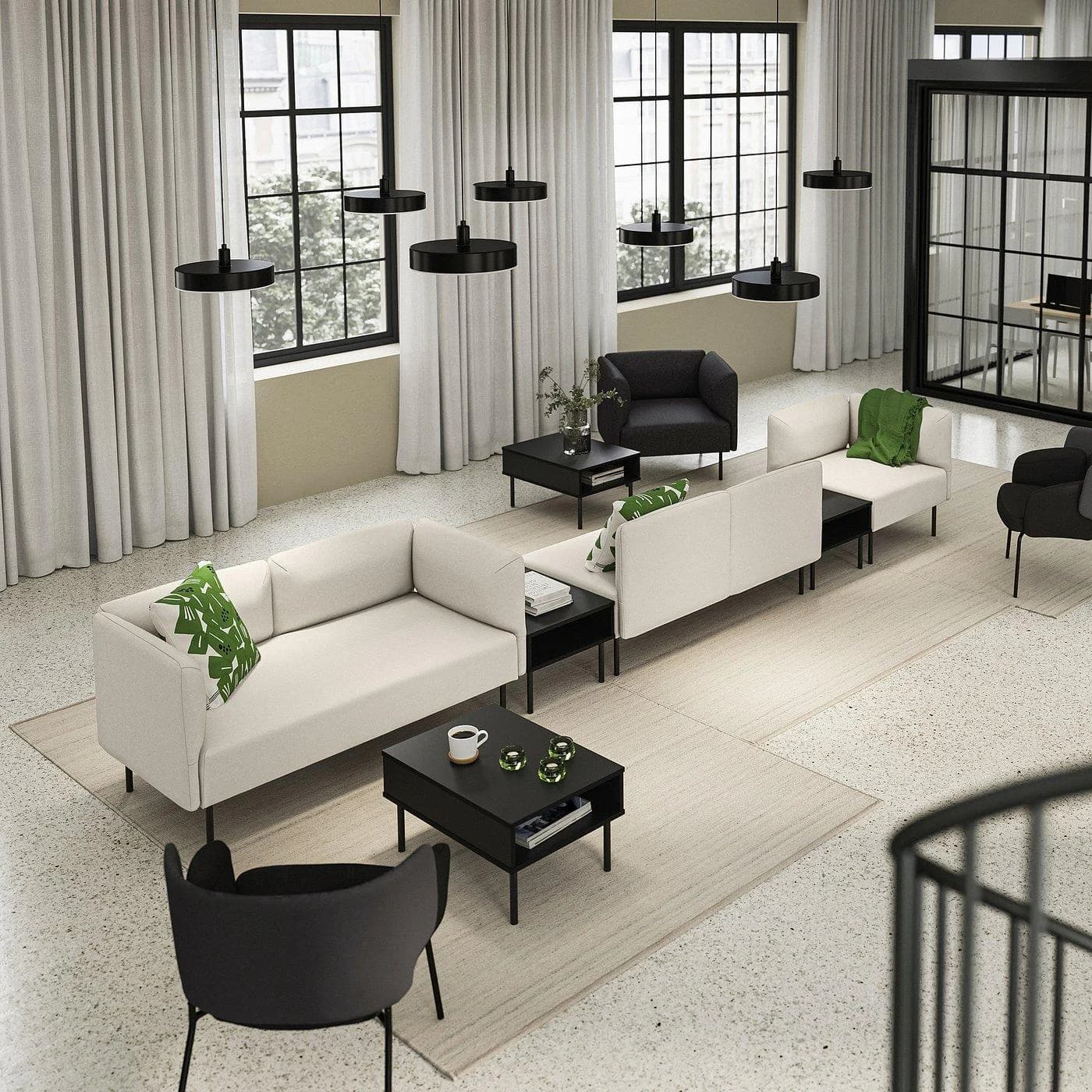 IKEA LILLEHEM 5er-Sitzelement mit Ablage Beige Grau