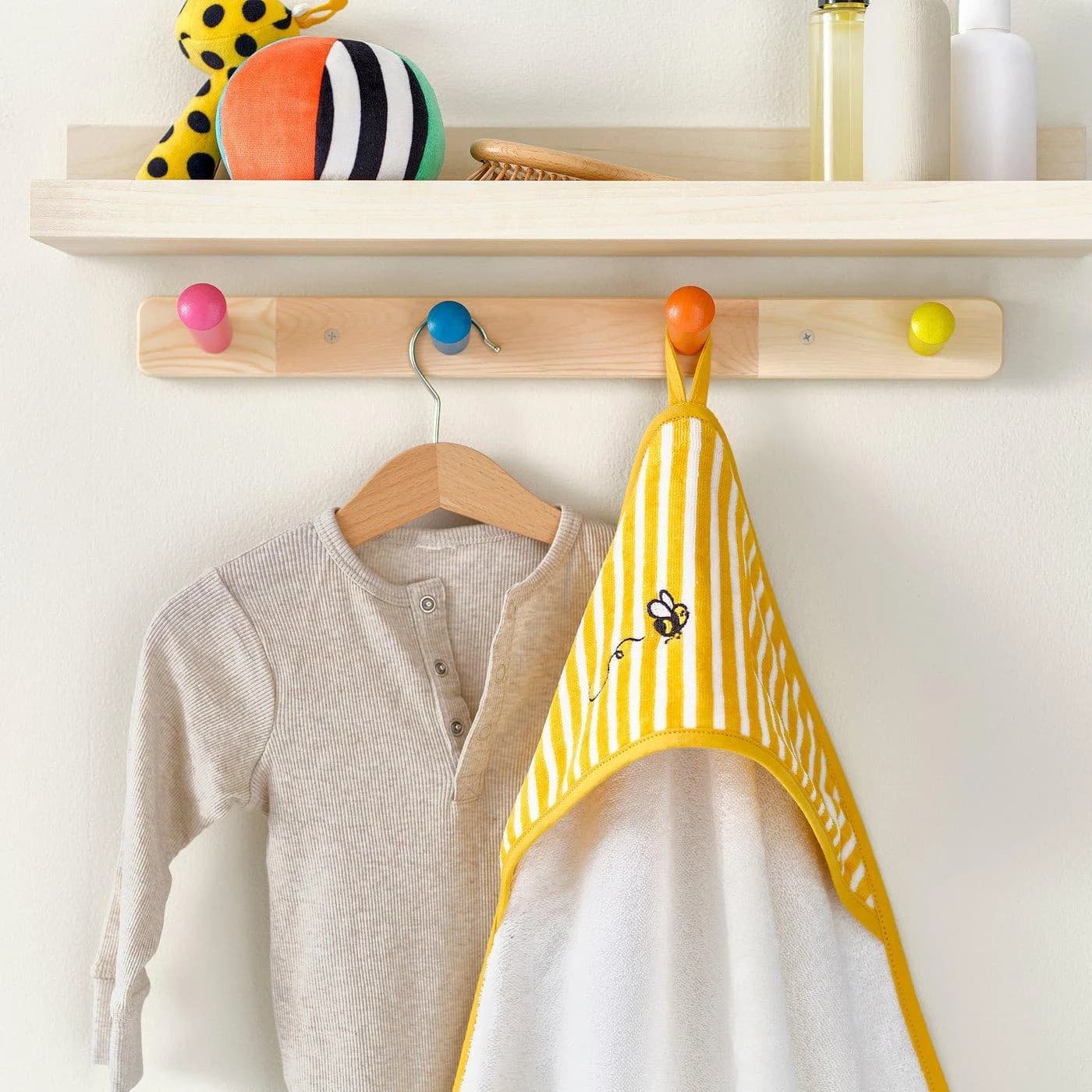 IKEA GRÖNFINK Babybadetuch mit Kapuze Gelb